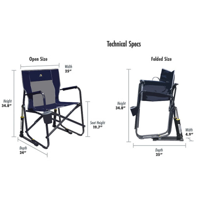 𝗠𝗼𝘁𝗵𝗲𝗿'𝘀 𝗗𝗮𝘆 𝗦𝗽𝗲𝗰𝗶𝗮𝗹 💝Buy 2 Get 2 Free💥💥GCI Outdoor Freestyle Pro Rocker Chair w/ Collapsible Side Table