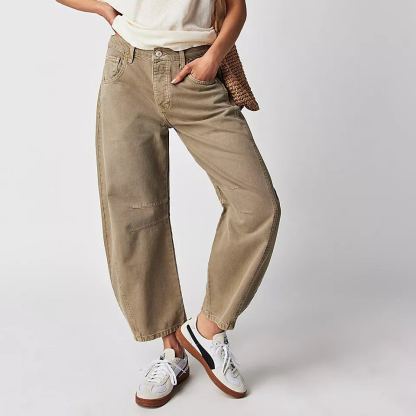 🔥Mid-Rise Barrel Jeans (Buy 2 Free Shipping)-boocean.com