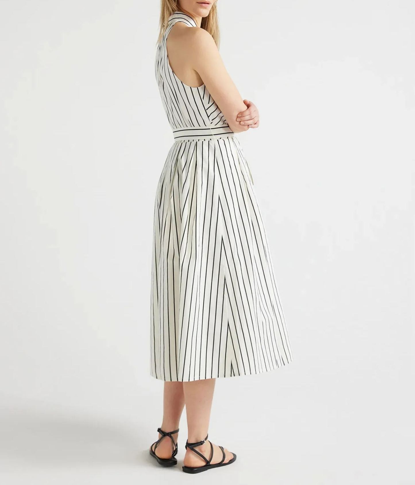 2024 🔥 HOT SALE 🔥Women's Belted Halter Midi Dress-hivebabe.com