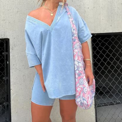 🎀2 Piece Outfits for Women 💐Oversized Biker Shorts Sets