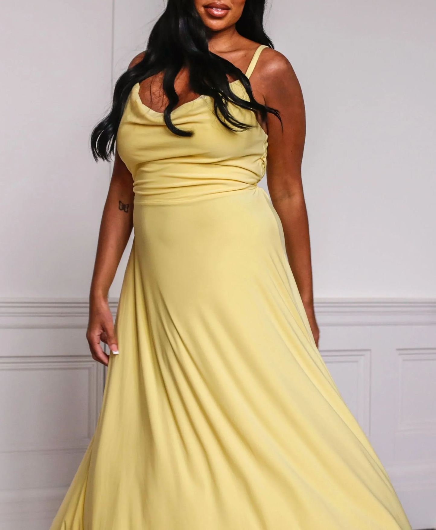 Lulah Drape Maxi Dress with Built-in Bra
