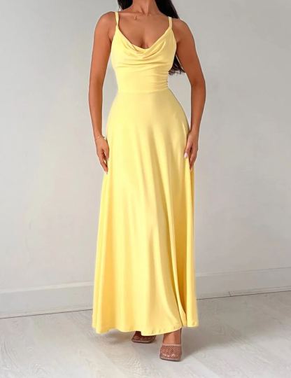 Lulah Drape Maxi Dress with Built-in Bra