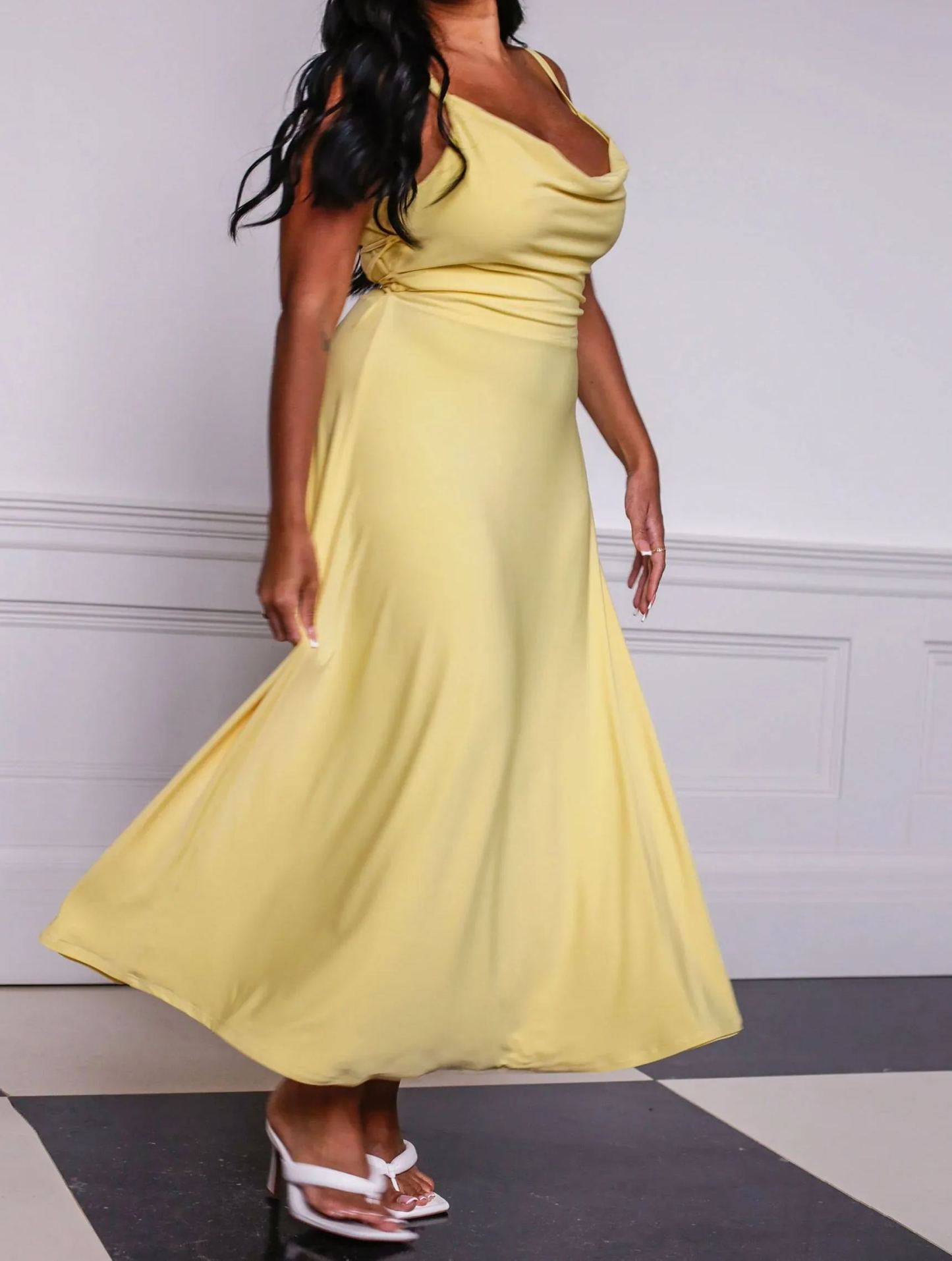 Lulah Drape Maxi Dress with Built-in Bra