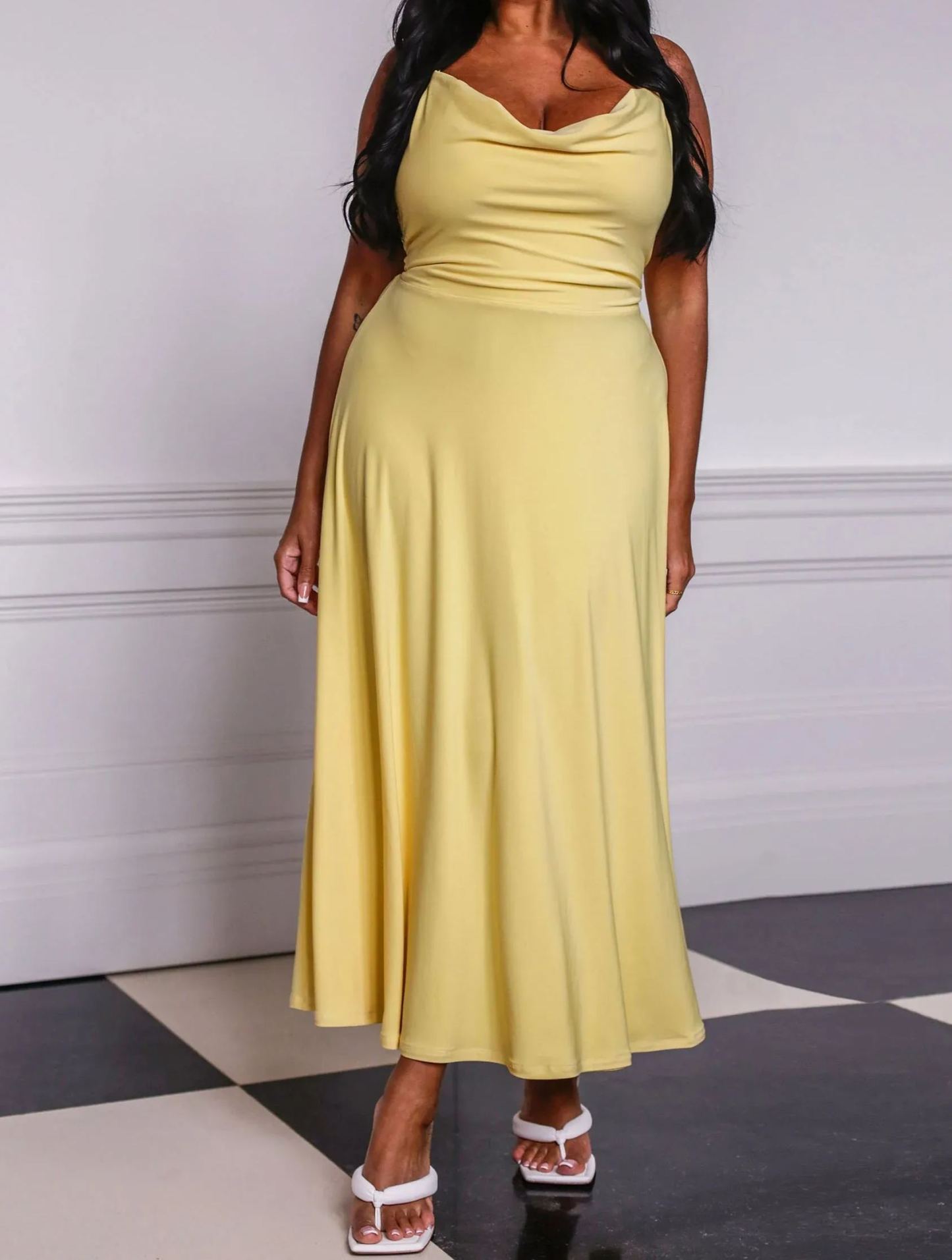 Lulah Drape Maxi Dress with Built-in Bra