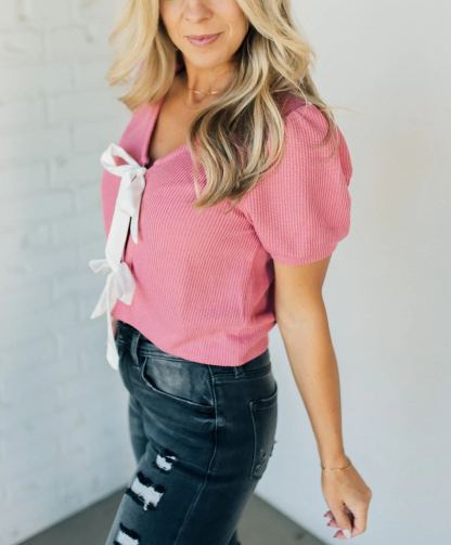 Alisa Bow Front Sweater