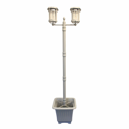 Soon to be sold out!!💝Last Day For Clearance,Buy 2 get 2 free ✨  75.5"Tall Solar Lamp Post with Planter & Stake