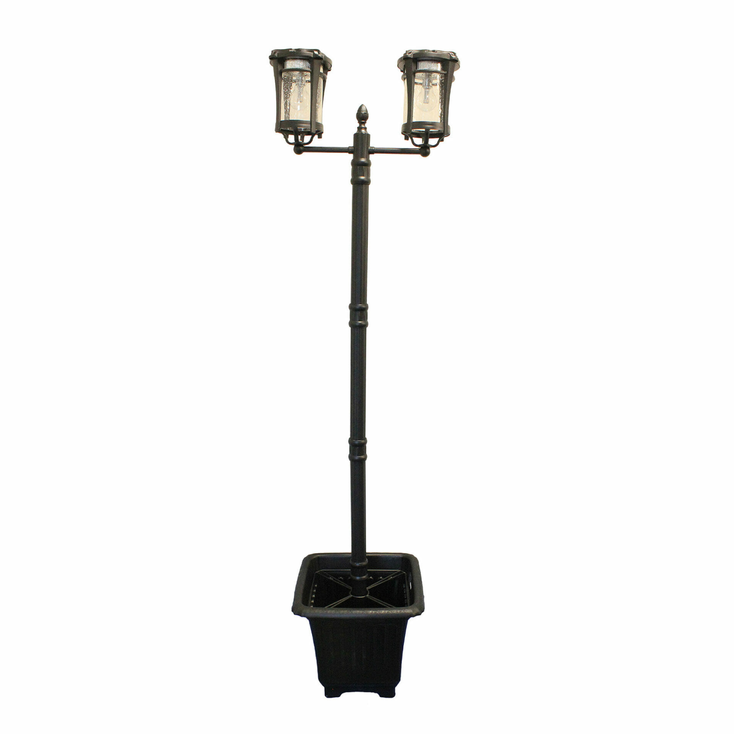 Soon to be sold out!!💝Last Day For Clearance,Buy 2 get 2 free ✨  75.5"Tall Solar Lamp Post with Planter & Stake