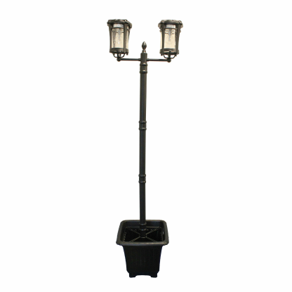 Soon to be sold out!!💝Last Day For Clearance,Buy 2 get 2 free ✨  75.5"Tall Solar Lamp Post with Planter & Stake