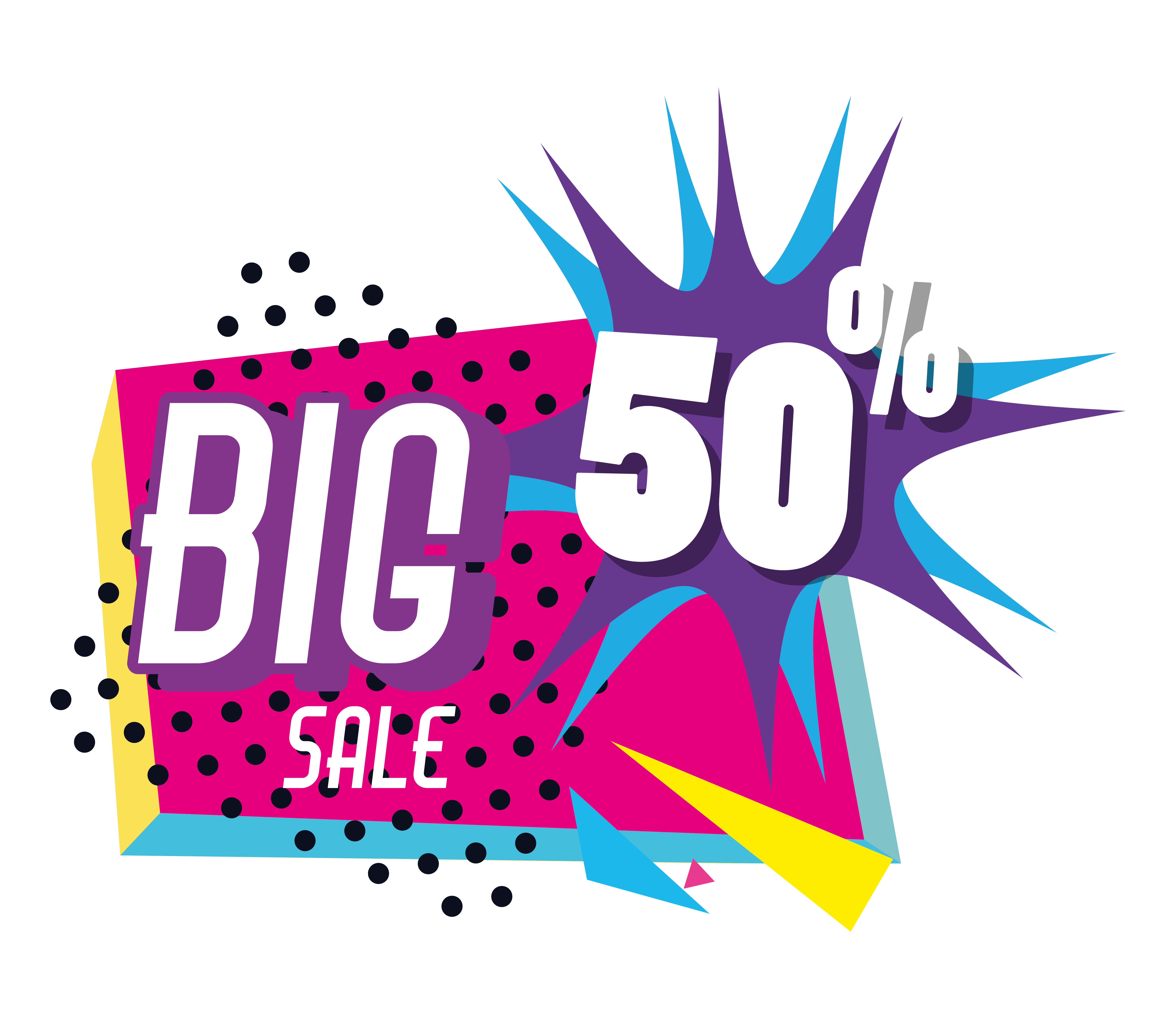 Big sale poster Memphis style vector.jpg