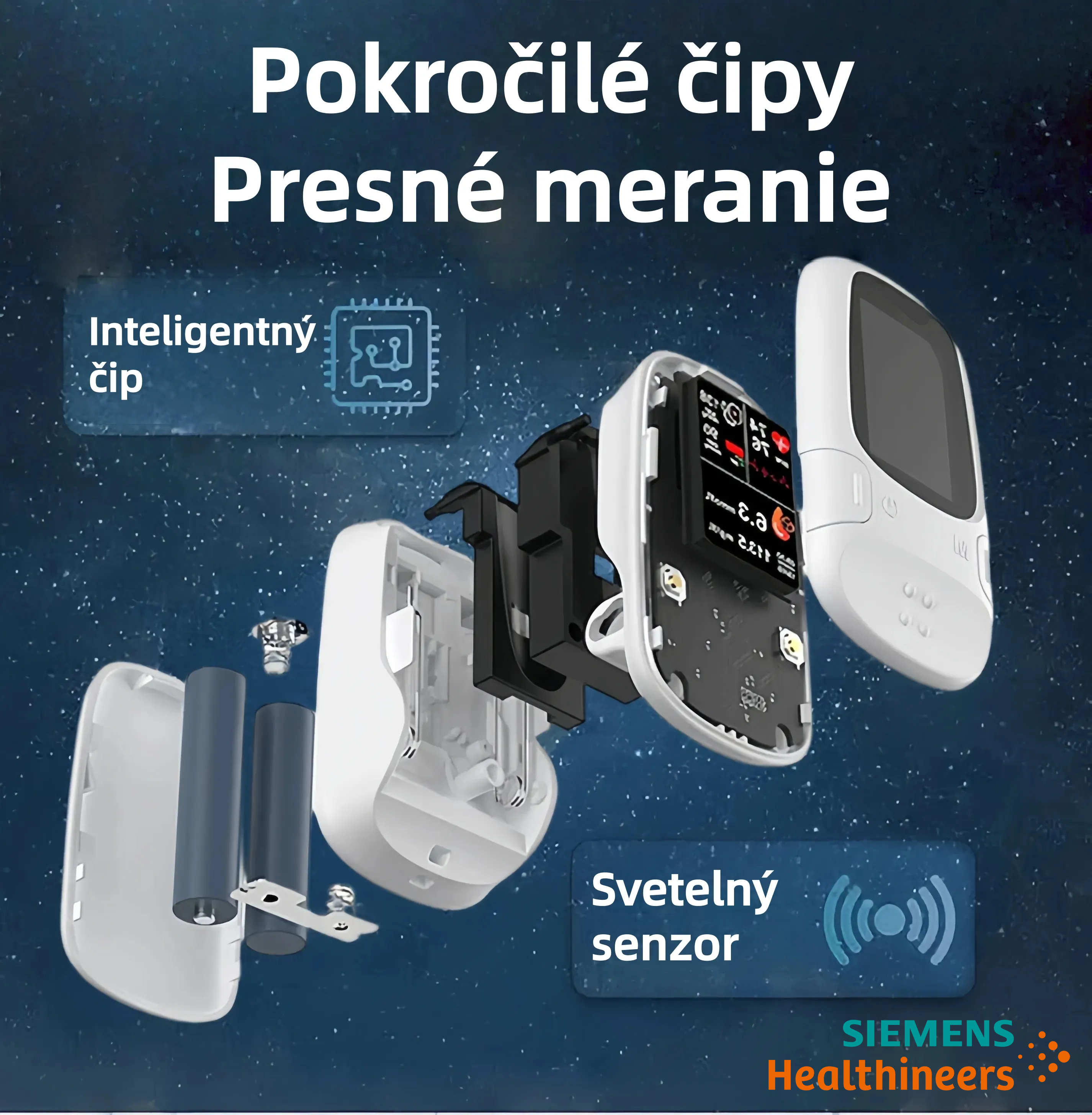 ⚡ Pokročilá nemecká technológia 2026 ⚡ Inteligentný neinvazívny glukomer Siemens™: rýchle, bezbolestné meranie glukózy bez potreby vpichu ihlou.