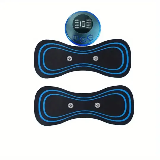 Mini nešiojamas kaklo ir nugaros masažuoklis su EMS Electric Pulse technologija, skirtas raumenų atpalaidavimui ir skausmui malšinti