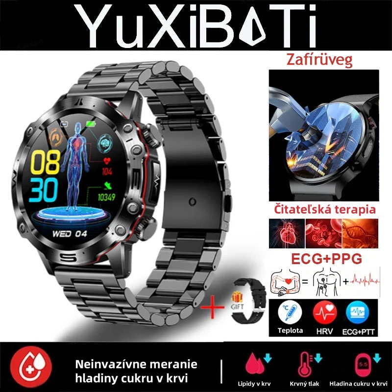 ⏱️INTELIGENTNÉ HODINKY S AI MEDICÍNSKOU DIAGNOSTIKOU - NOVÉ KRVNÉ LIPIDY, KYSELINA, HLADINA GLUKÓZY V KRVI 2025 - EKG+PPG FITNESS TRACKER