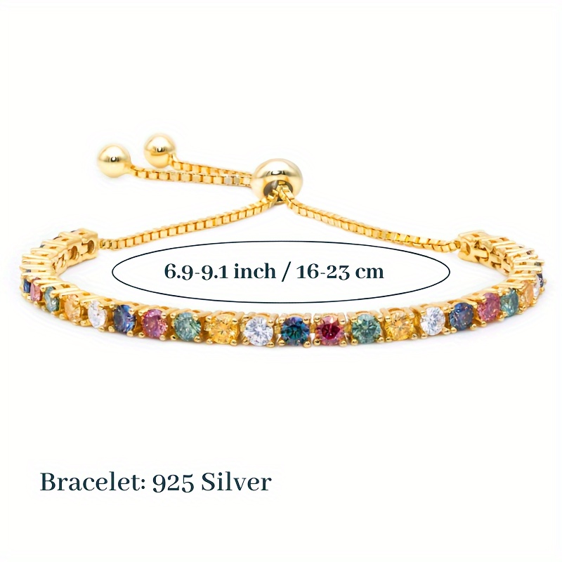 Brățară de tenis Moissanite 11CT Placat cu aur de 18K Argint 925 tăiat rotund D Culoare VVS1 Brățări clasice cu diamante Moissanite Pentru Femei Bărbați Fete Băieți