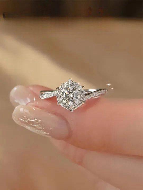 🔥🌟Novo anel de diamante Moissanite 2024! Criado com proporção áurea perfeita!