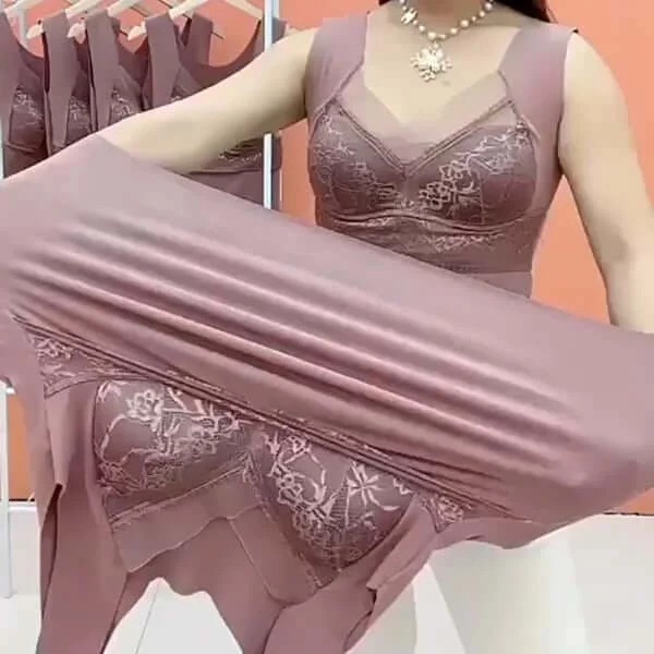 Vestavěné zateplené tílko 2 v 1 s krajkovým lemováním, kupte 1 a dostanete 1 zdarma