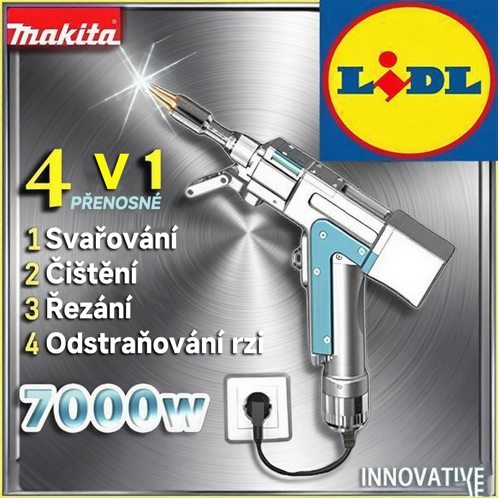 Multifunkční laserová svařovací pistole MAKITA 4 v 1 – svařování, řezání, odstraňování rzi a čištění v jednom zařízení!
