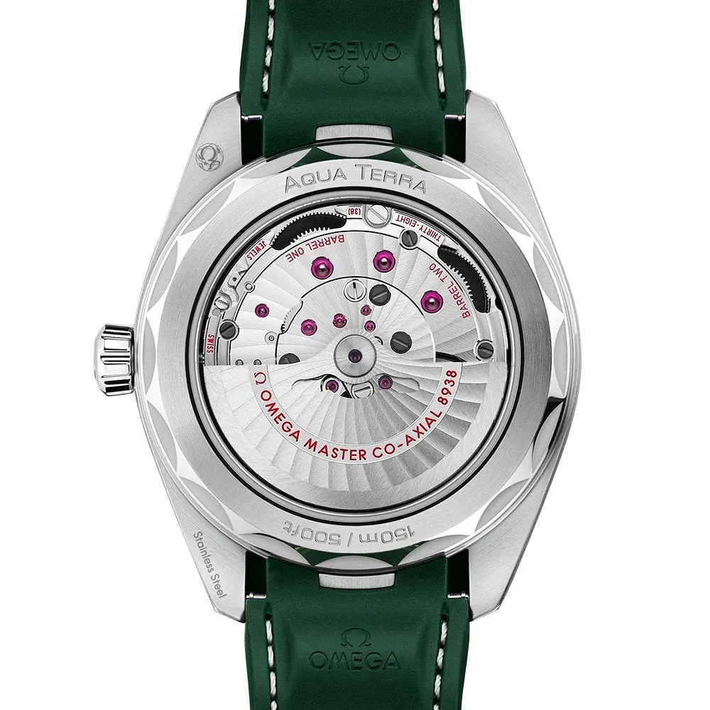 Hodinky Seamaster Aqua Terra GMT Worldtimer 43mm se zeleným řemínkem
