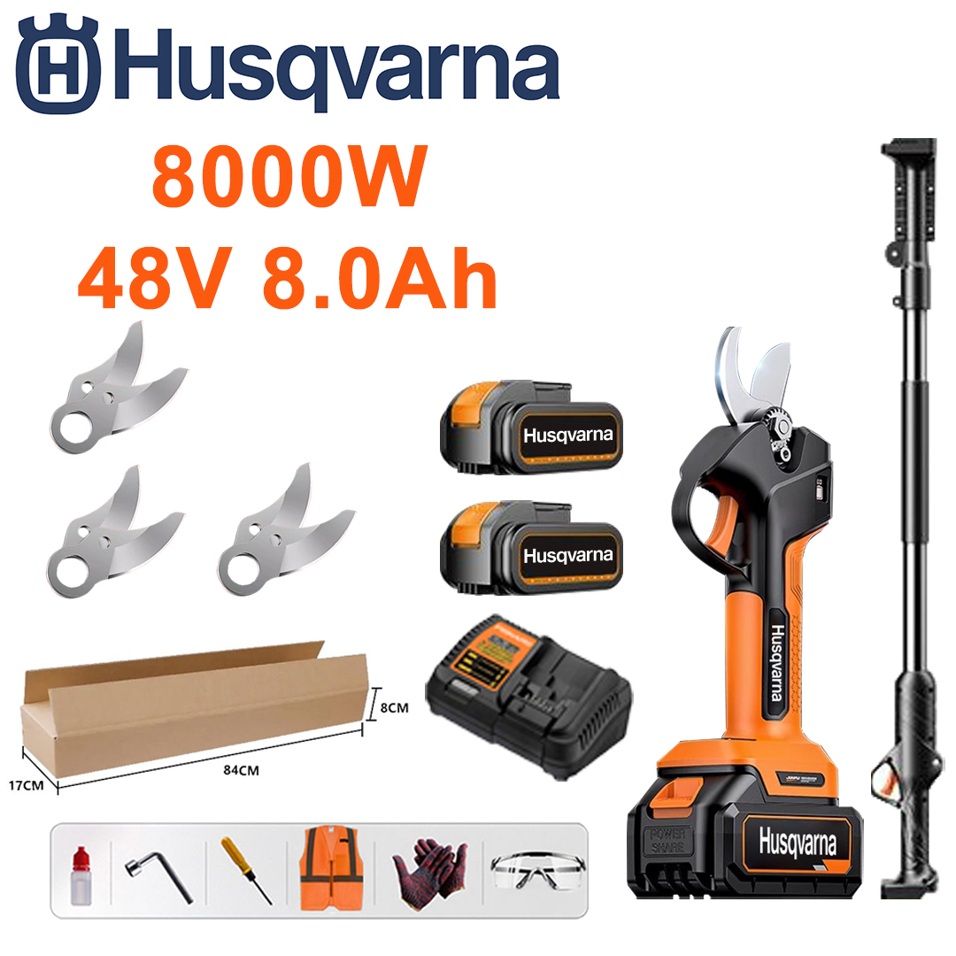 Husqvarna 8000W bezkomutátorový motor s lithiovou baterií teleskopické nůžky na větve