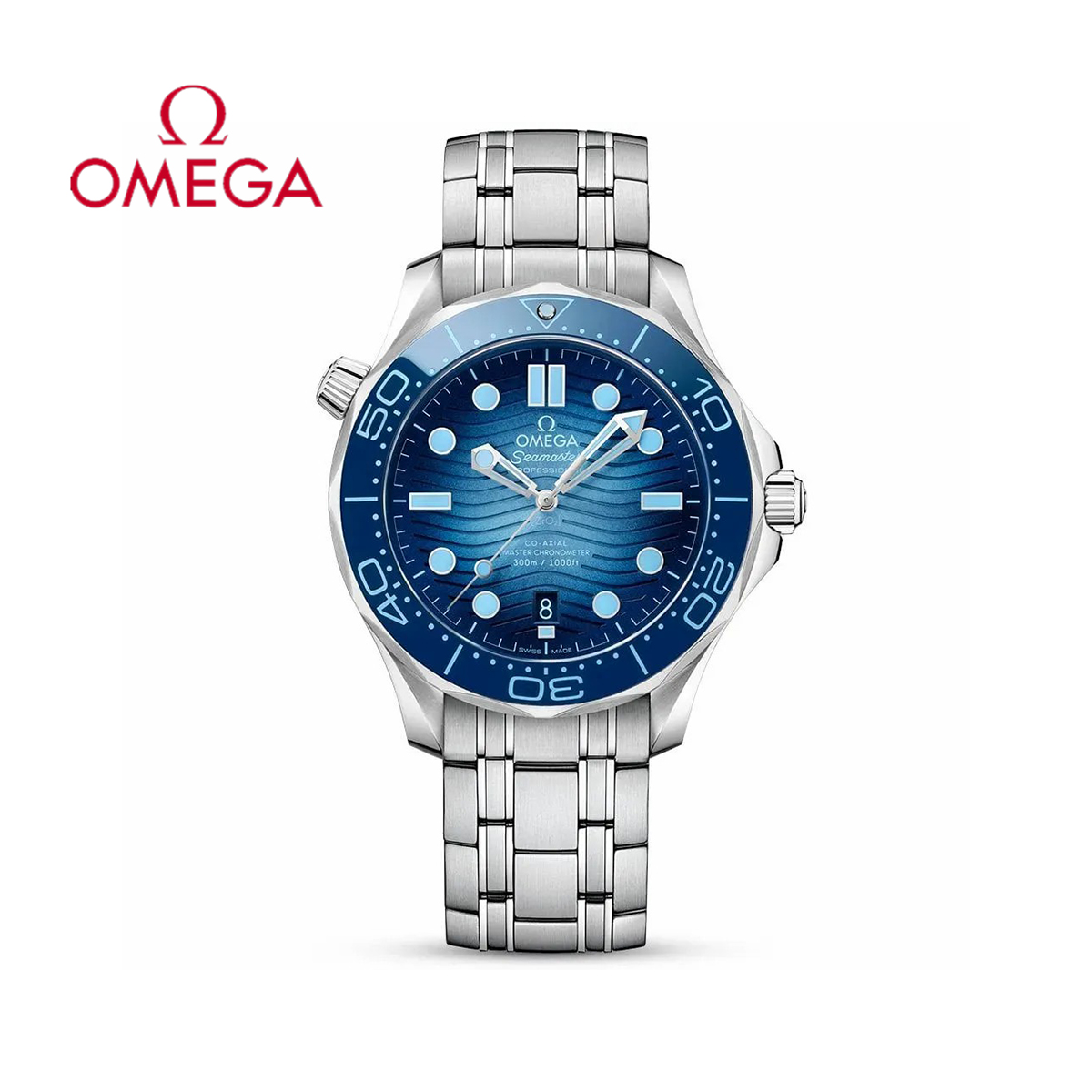 Pánské náramkové hodinky Seamaster Diver 300 m 42 mm letní modrý ciferník