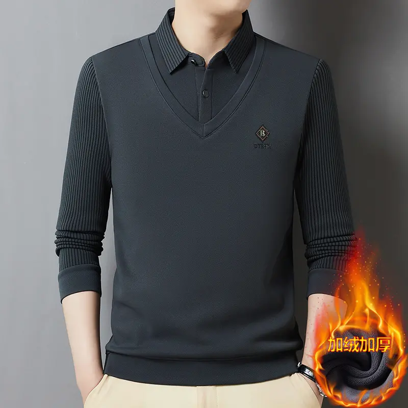 🔥【Kupte 1 a získejte 1 zdarma】🔥【M-4XL】 Pánský prémiový kašmírový dvoudílný teplý top vše v jednom❤️【45-105kg】