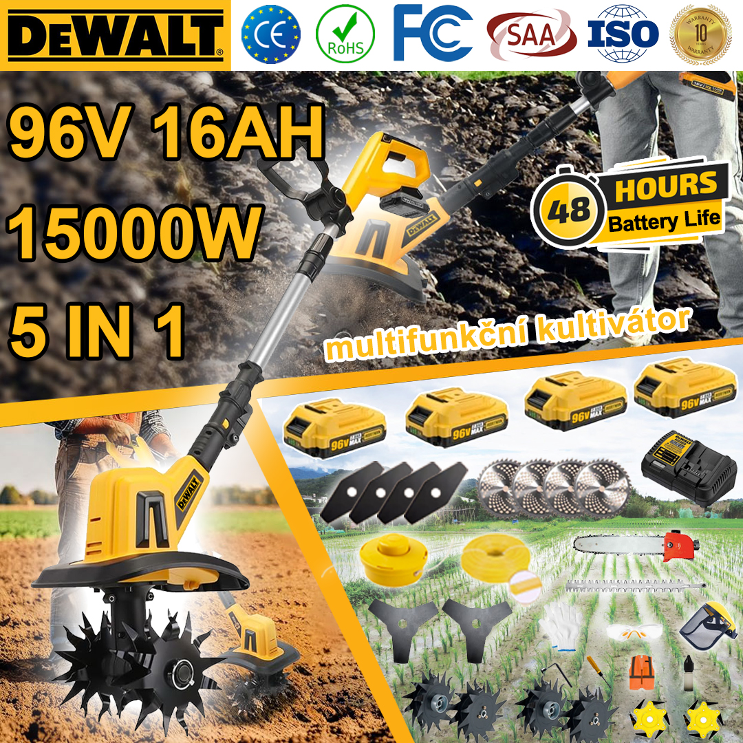Víceúčelový kultivátor DEWALT 15000W 5v1