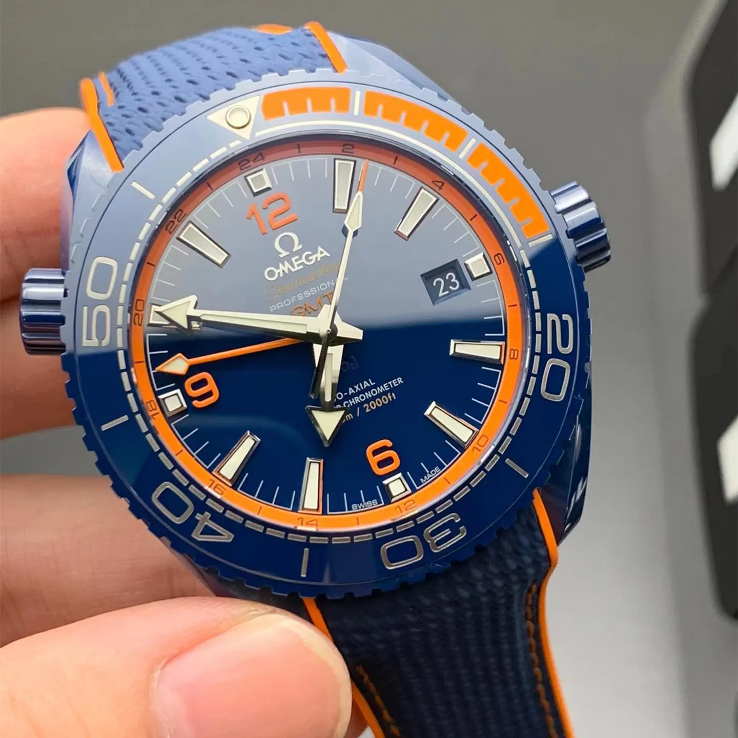 Omega Seamaster Planet Ocean Master Chronometr GMT Big Blue 215.92.46.22.03.001