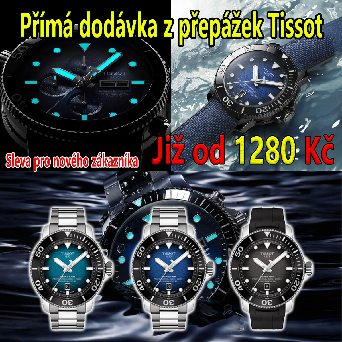 [Tissot] [Noví zákazníci mají 70% slevu na první objednávku (limit 1 objednávka na osobu)] Starfish Series 2000 Professional Edition T120.607.17.441.00