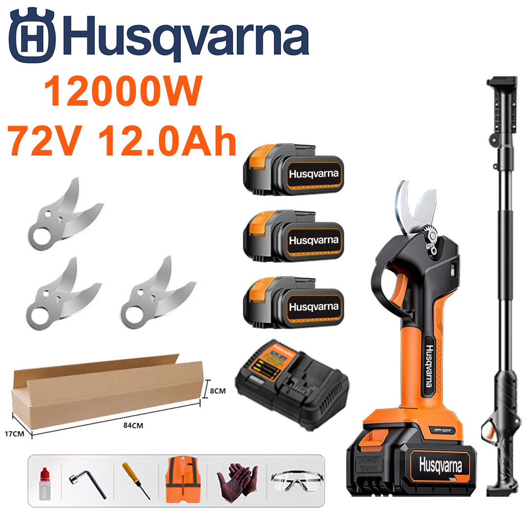 Husqvarna 8000W bezkomutátorový motor s lithiovou baterií teleskopické nůžky na větve