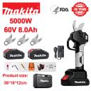 LED displej napájení (18 hodin výdrže baterie) 5000W bezkomutátorový motor lithiové nůžky na zahradu + 60V 8,0Ah baterie * 2 + nabíječka + čepel ze slitiny SK9 * 3 + skříňka na nářadí + mazivo + brýle, záruka 10 let