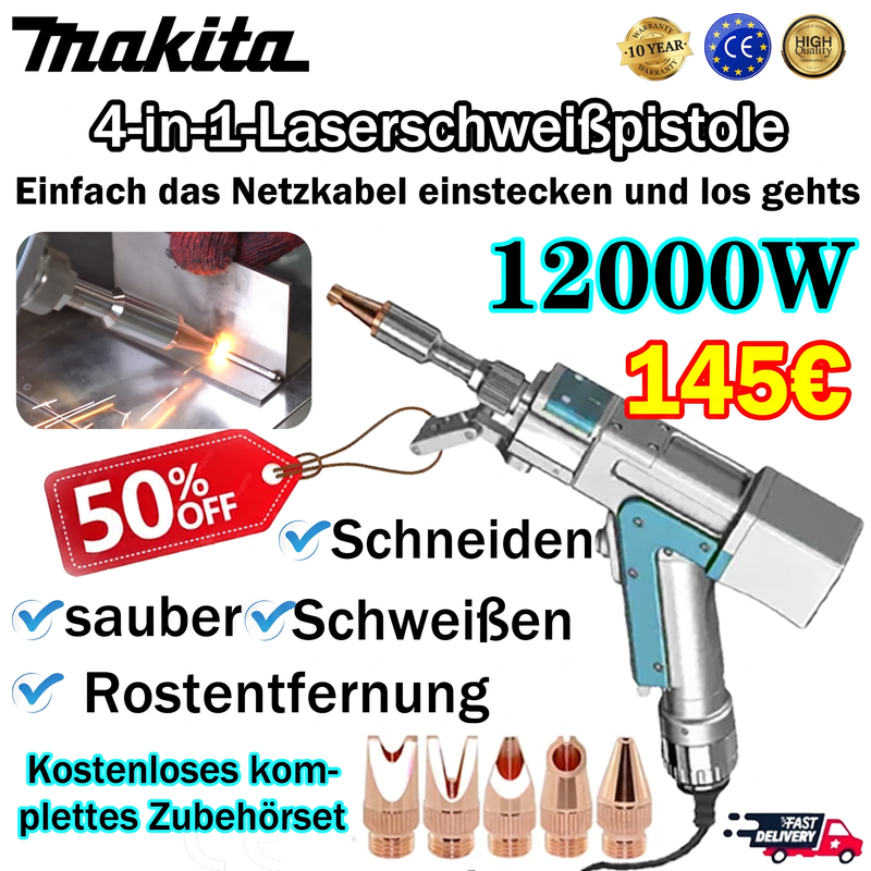 ⚙️[Sonderangebote im Shop] Innovatives tragbares Makita 15000W 4-in-1 Laserschweißgerät 💪