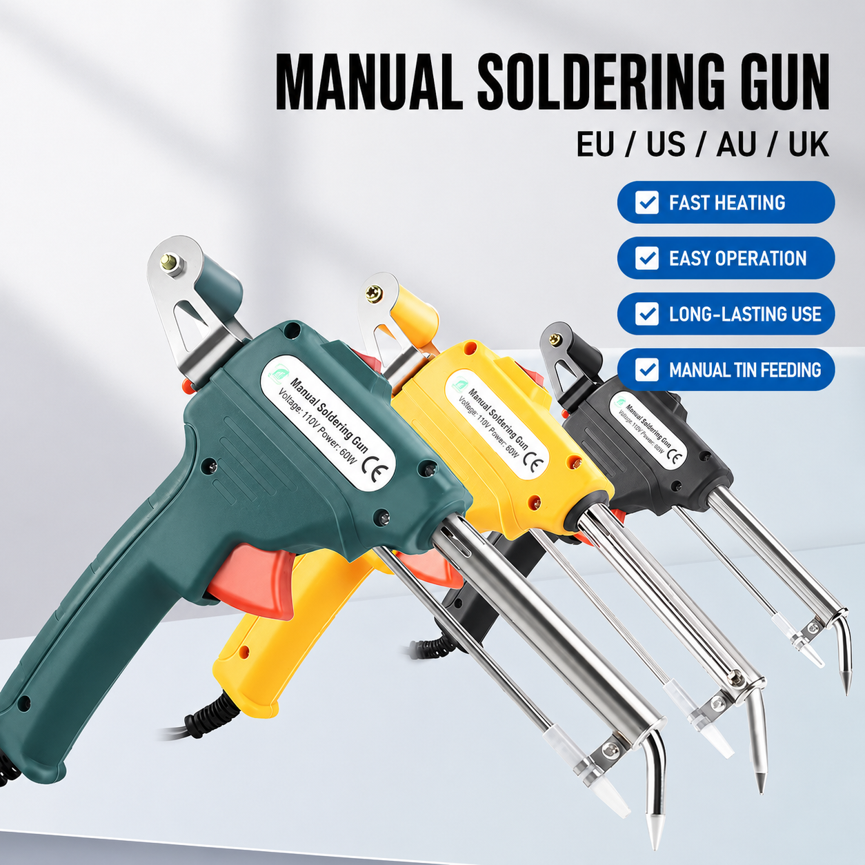 Handheld Automatic Solder-Feeding Soldering Iron