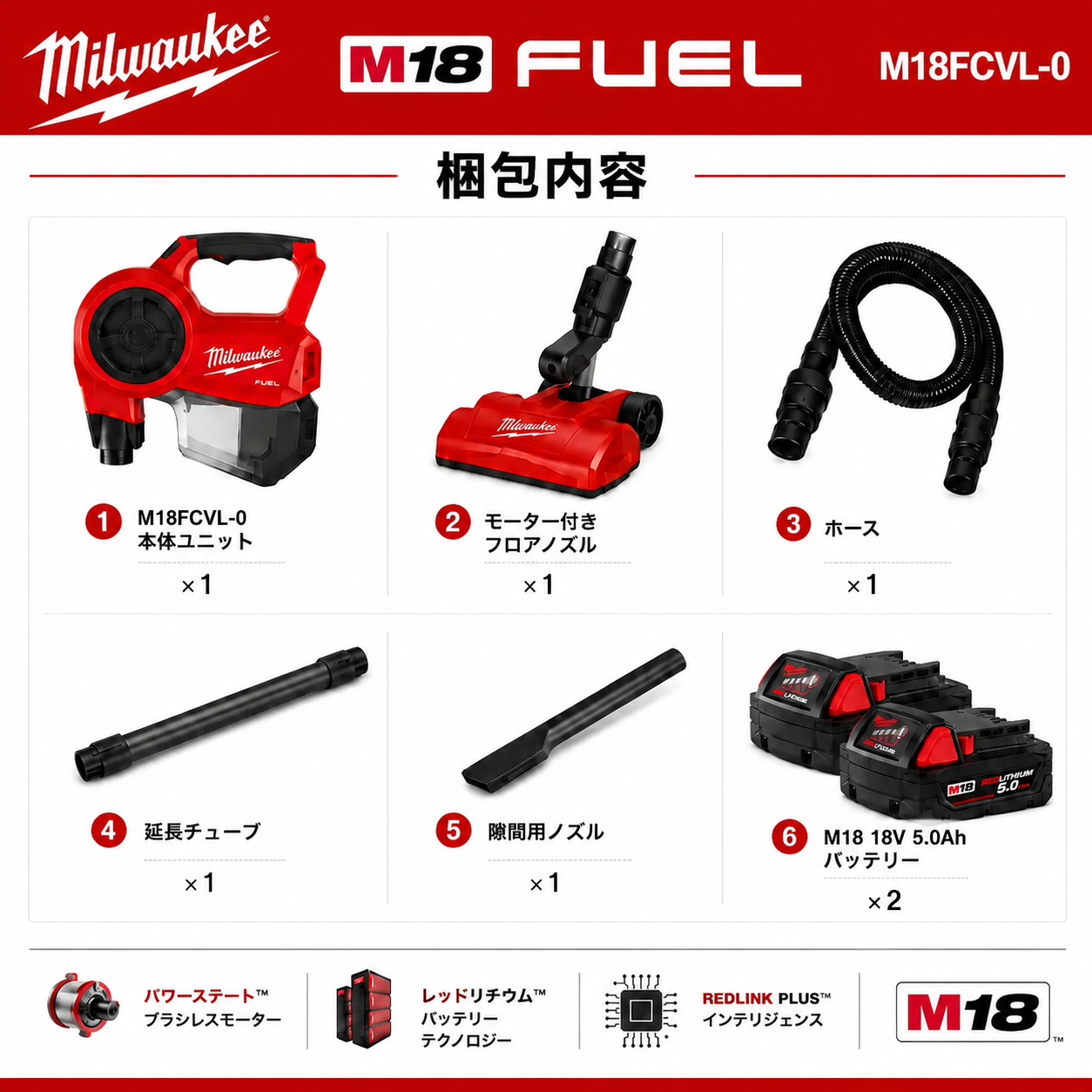 💥【公式正規品】ミルウォーキー M18FCVL-0 M18 FUEL 18V 大型バキューム