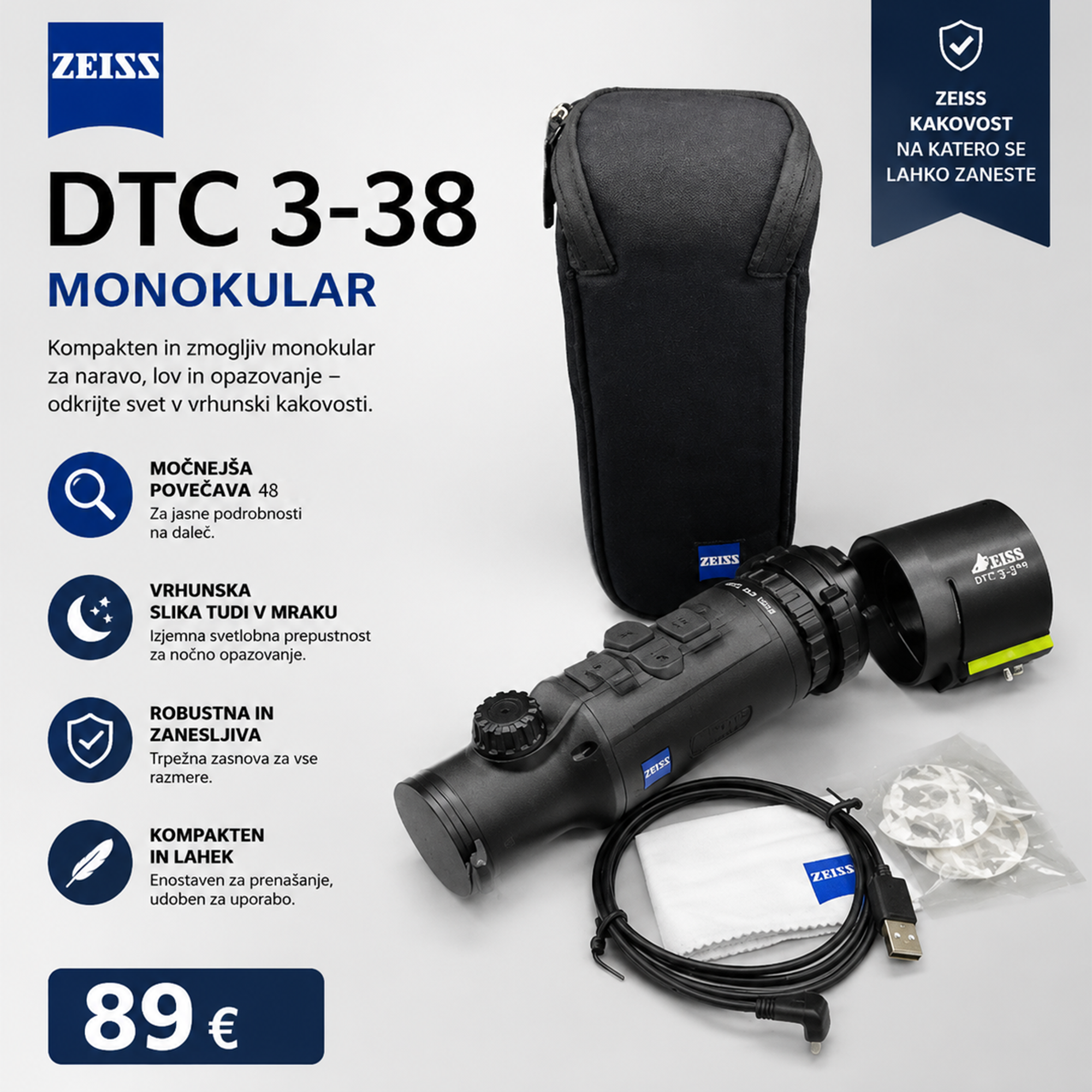 [🔭Časovno omejen dogodek Zeiss] Lovišča: Zeissovi termovizijski lovski monokularji