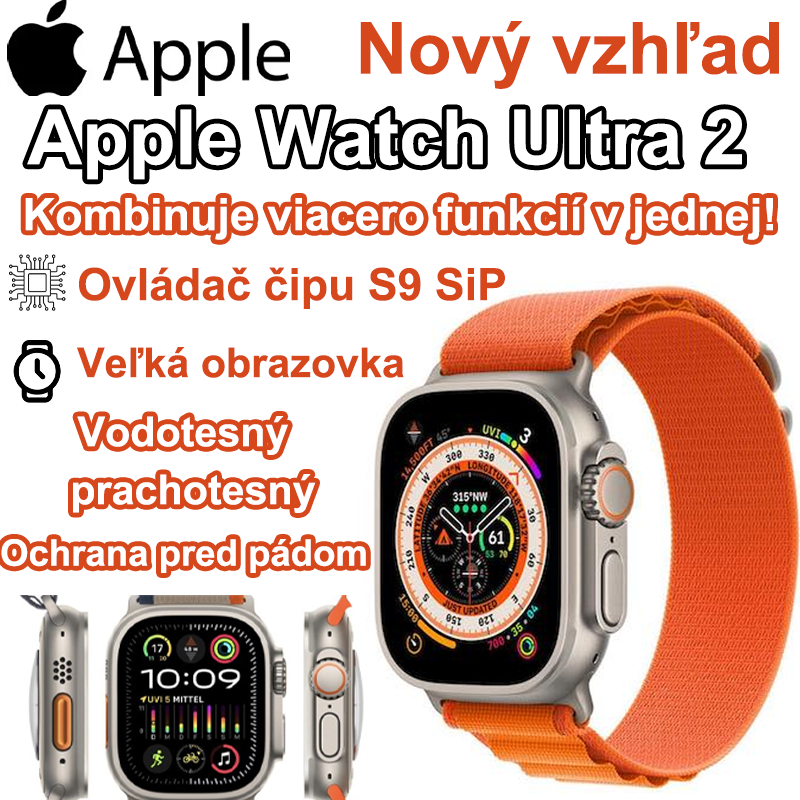 🥳Inteligentné hodinky Apple Watch Ultra 2 [GPS + Cellular 49 mm] s odolným titánovým puzdrom！！🎉🎉