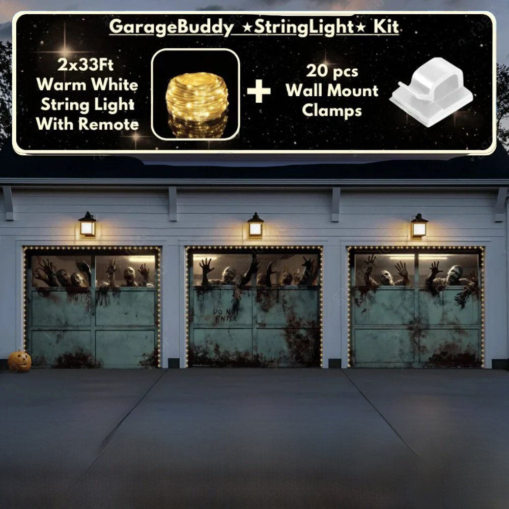 Zombie Breach Halloween Garage Door Covers D453