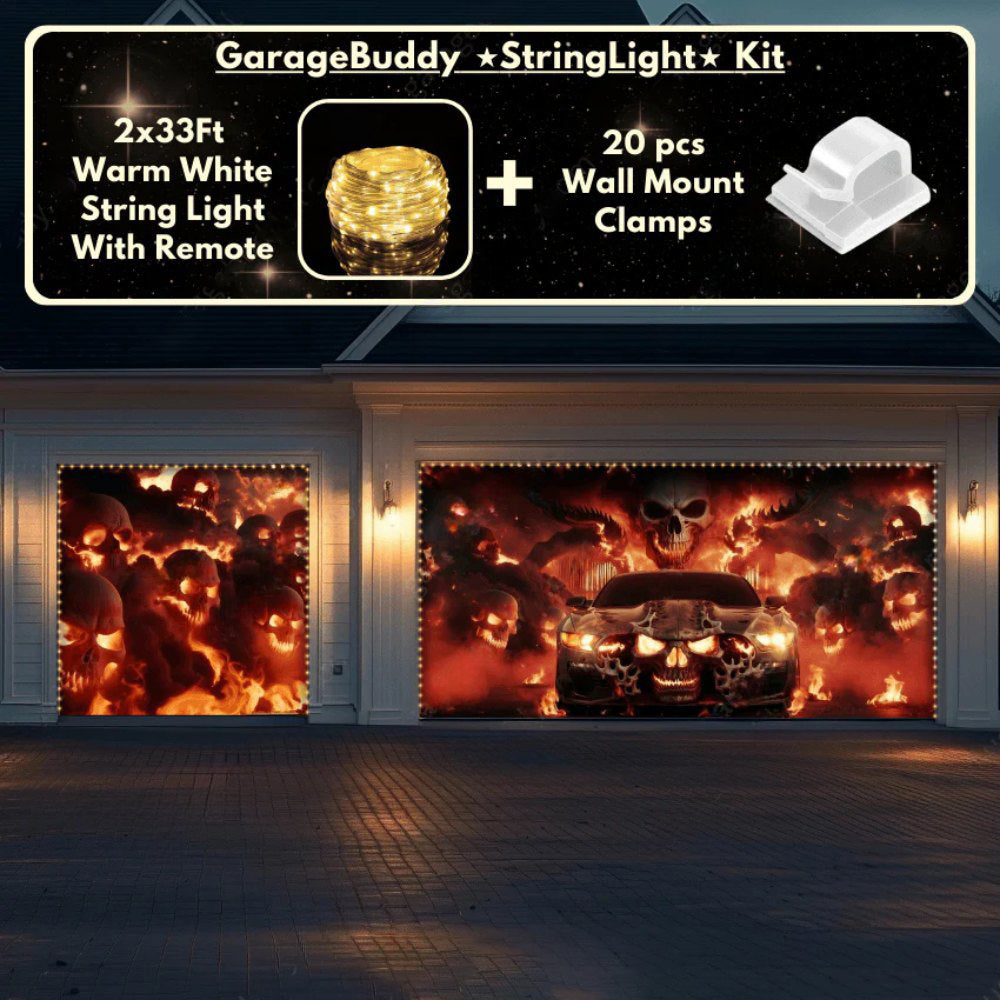 Hell Ride Halloween Garage Door Covers D457