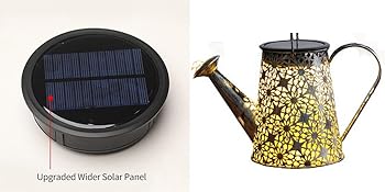 solar watering can lights outdoor