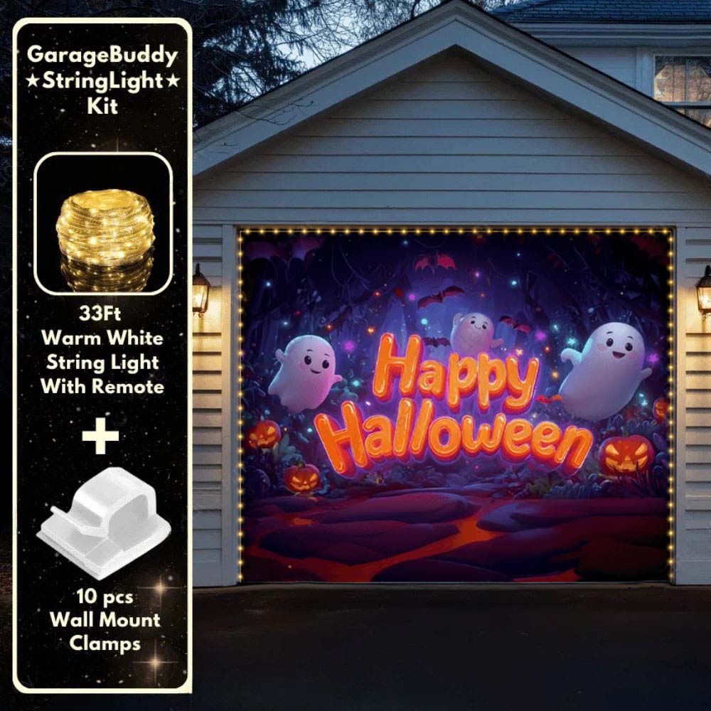 Ghost Party Halloween Garage Door Covers D465