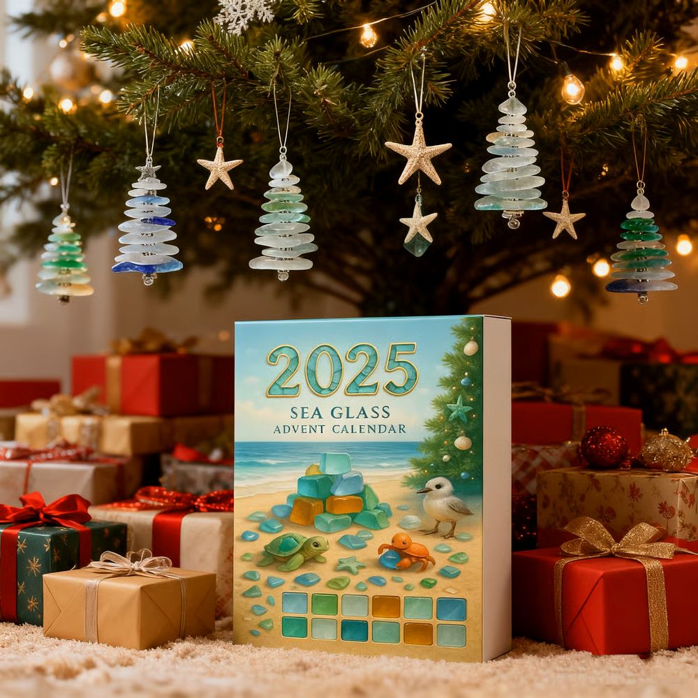Sea Glass Christmas Tree Advent Calendar - Christmas Tree Countdown Calendar