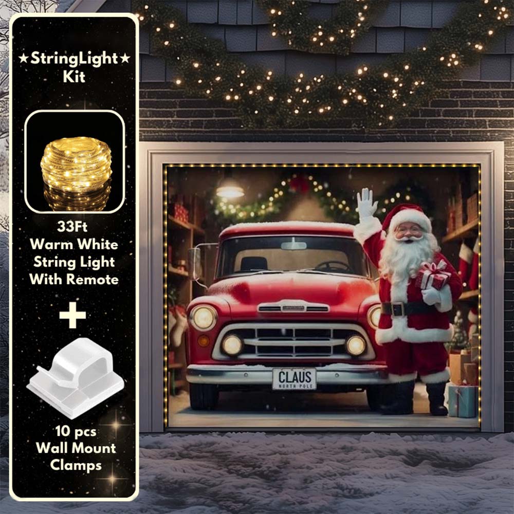 Santa's Garage - Christmas Garage Door Covers D534