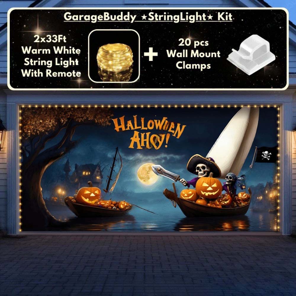 Pumpkin Pirates Halloween Garage Door Covers D466