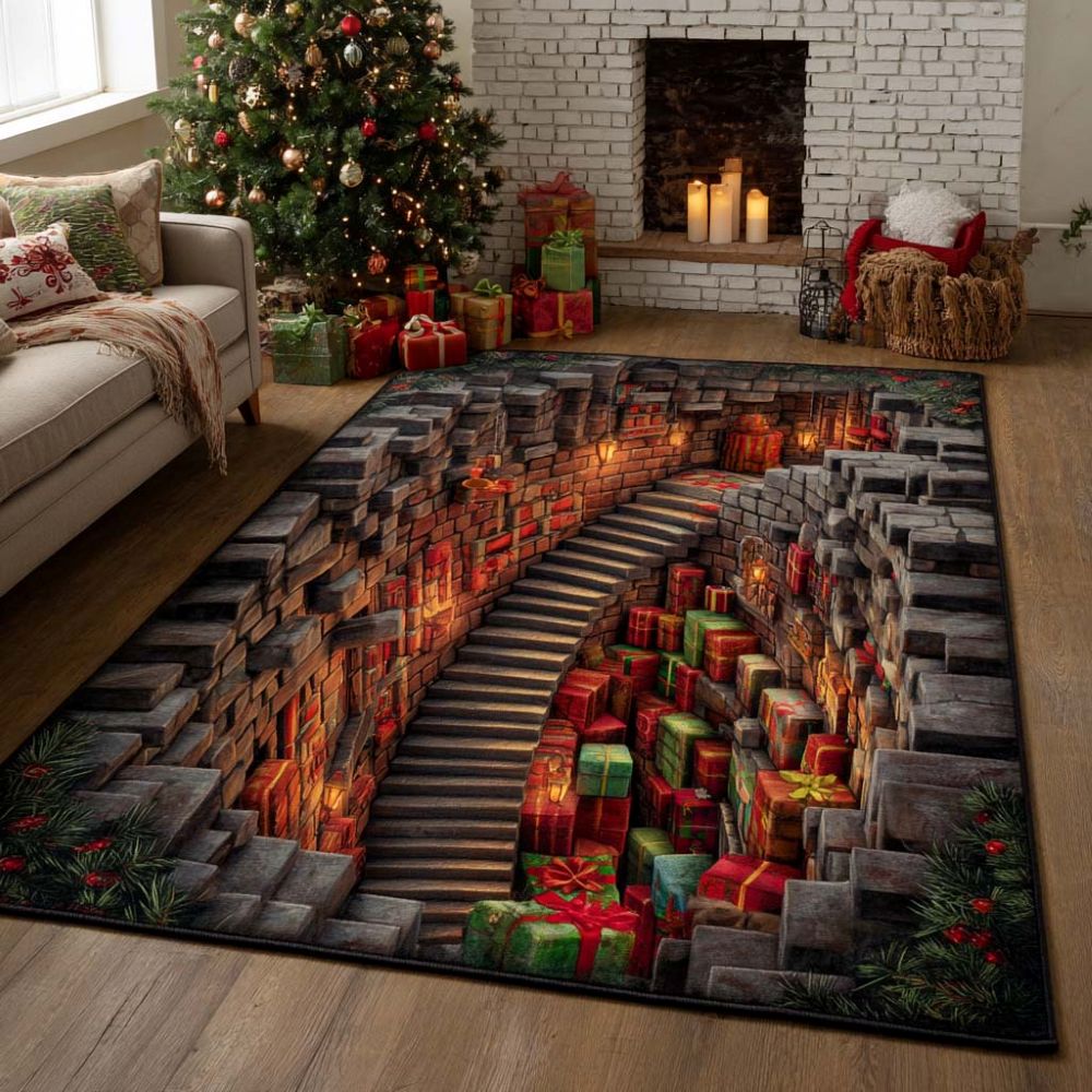 The Christmas Portal - 3D Illusion Area Rug - D543