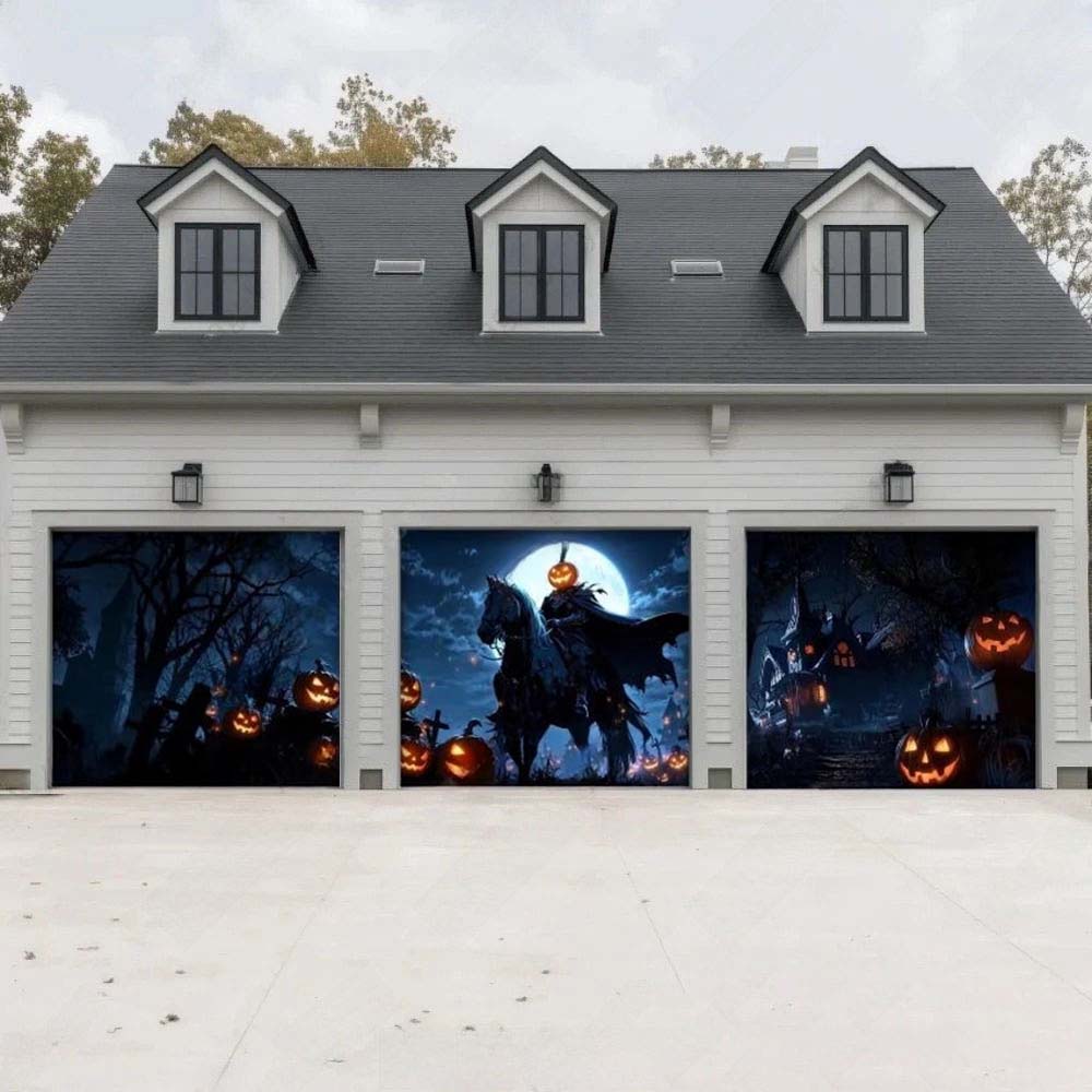 Headless Horseman Halloween Garage Door Covers D461