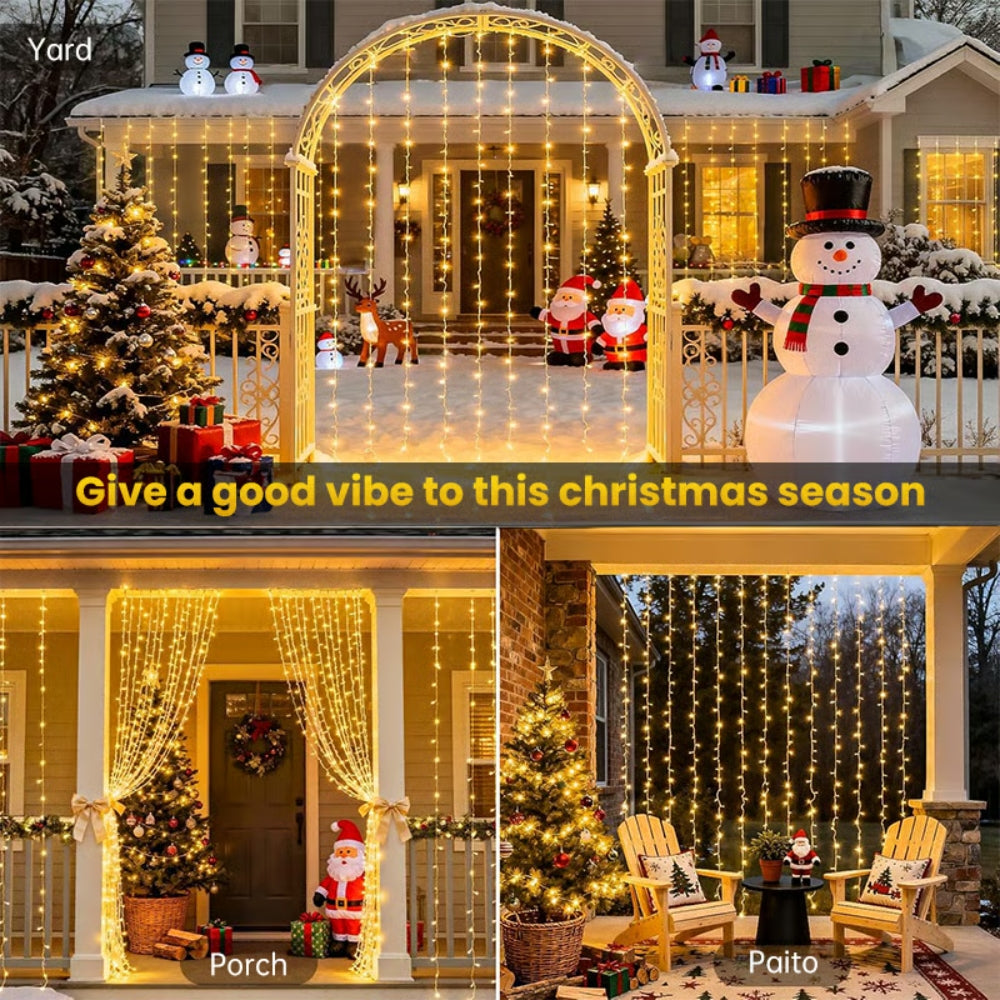 Remote-Control Led Curtain Light - 9.8*9.8 FT