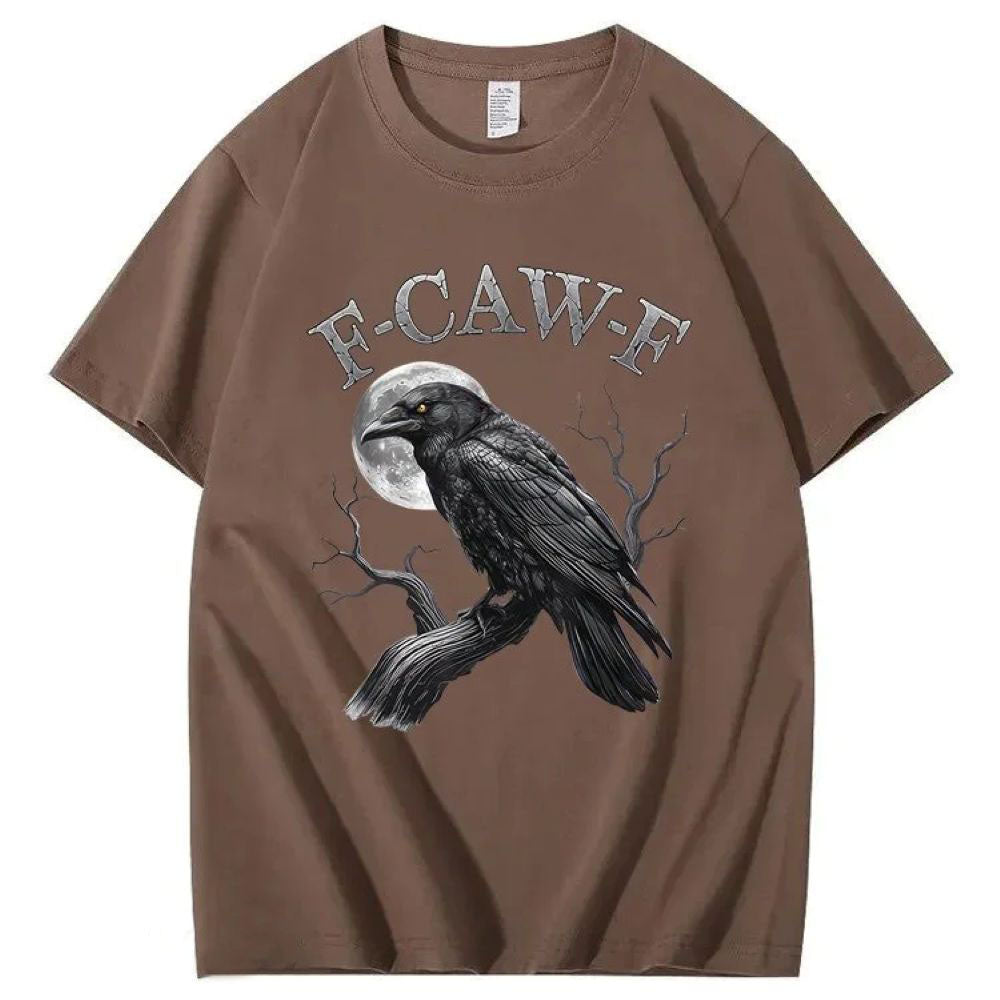 F-Caw-F Crow Pattern T-Shirt