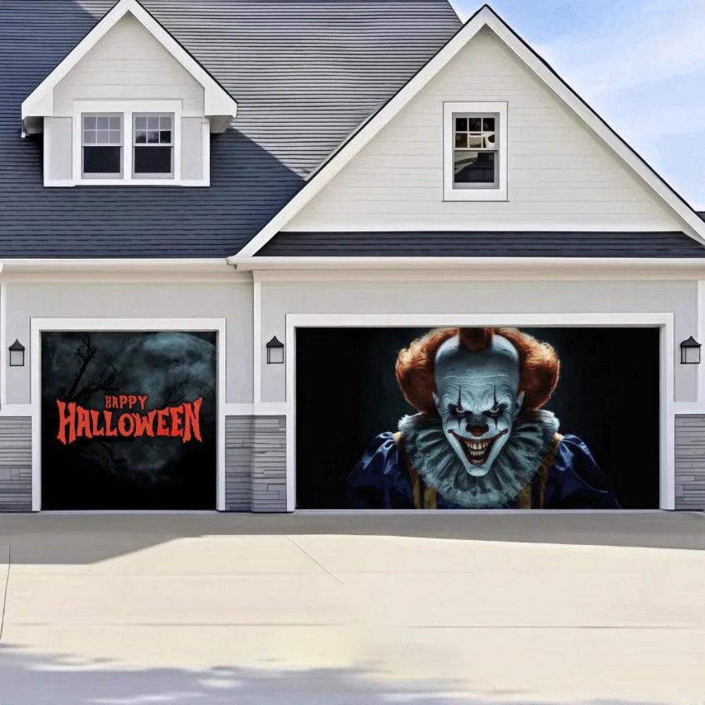 Creepy Clown Halloween Garage Door Covers HC001
