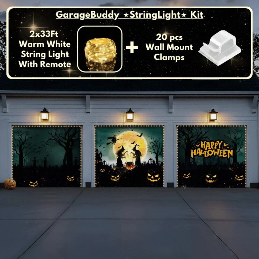 Graveyard Scene Halloween Garage Door Covers HC009