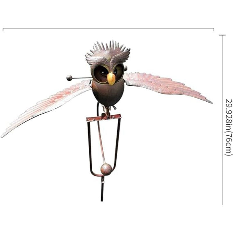 Flying Owl Garden Stake