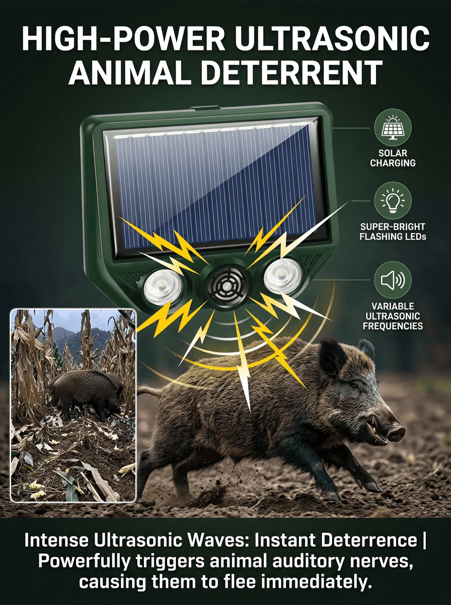 Solar Ultrasonic Animal Repellent