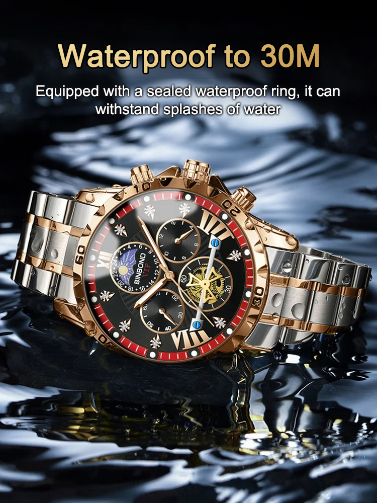 ⌚🌍A must-have luxury watch for successful men, with global auto time adjustment.